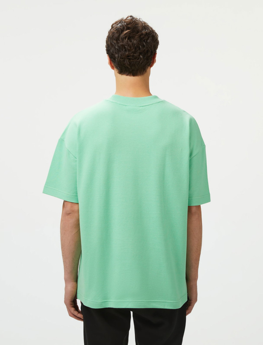 Lacoste Erkek Oversize Fit Bisiklet Yaka Baskılı Açık Yeşil T-Shirt Lacoste Erkek Oversize Fit Bisiklet Yaka Baskılı Açık Yeşil T-Shirt