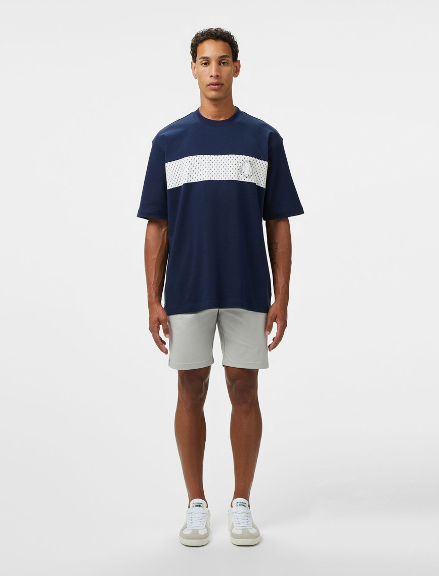 Lacoste Erkek Bisiklet Yaka Baskılı Lacivert T-Shirt