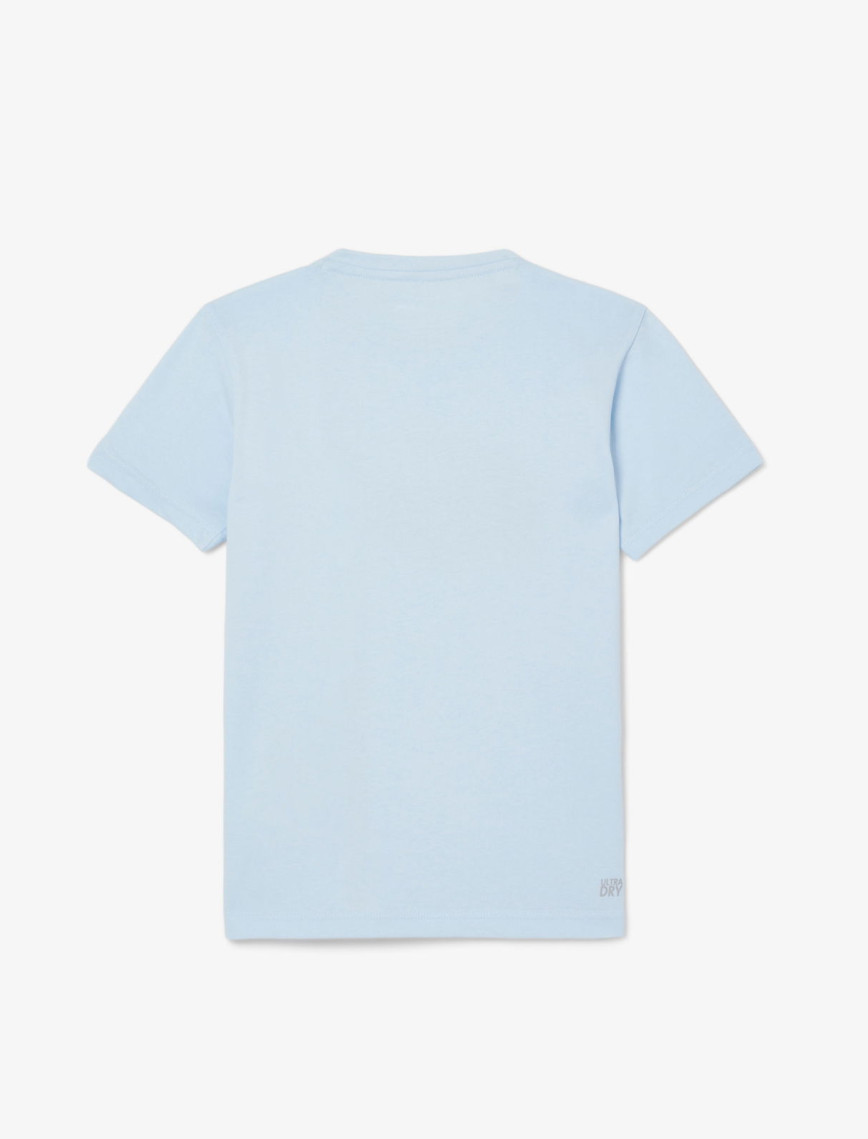Lacoste Erkek Çocuk Bisiklet Yaka Baskılı Mavi T-Shirt Lacoste Erkek Çocuk Bisiklet Yaka Baskılı Mavi T-Shirt
