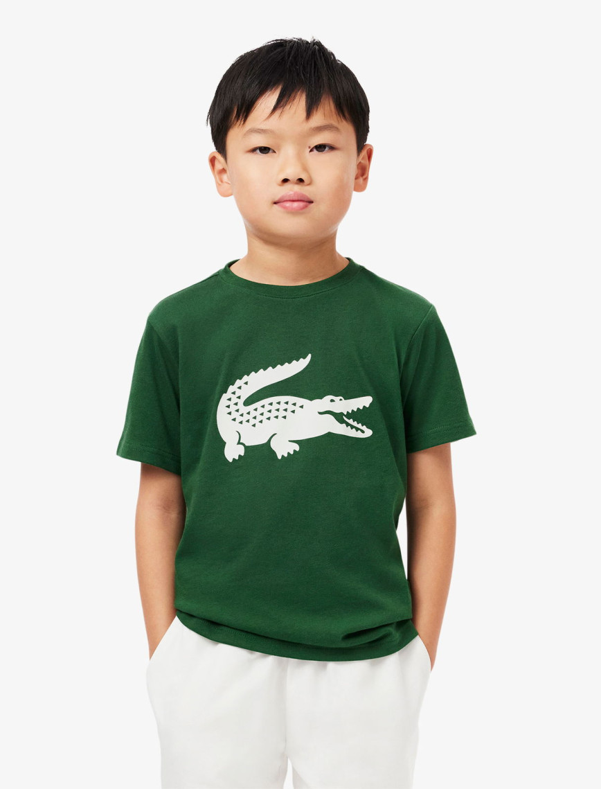 Lacoste Erkek Çocuk Bisiklet Yaka Baskılı Mavi T-Shirt Lacoste Erkek Çocuk Bisiklet Yaka Baskılı Mavi T-Shirt