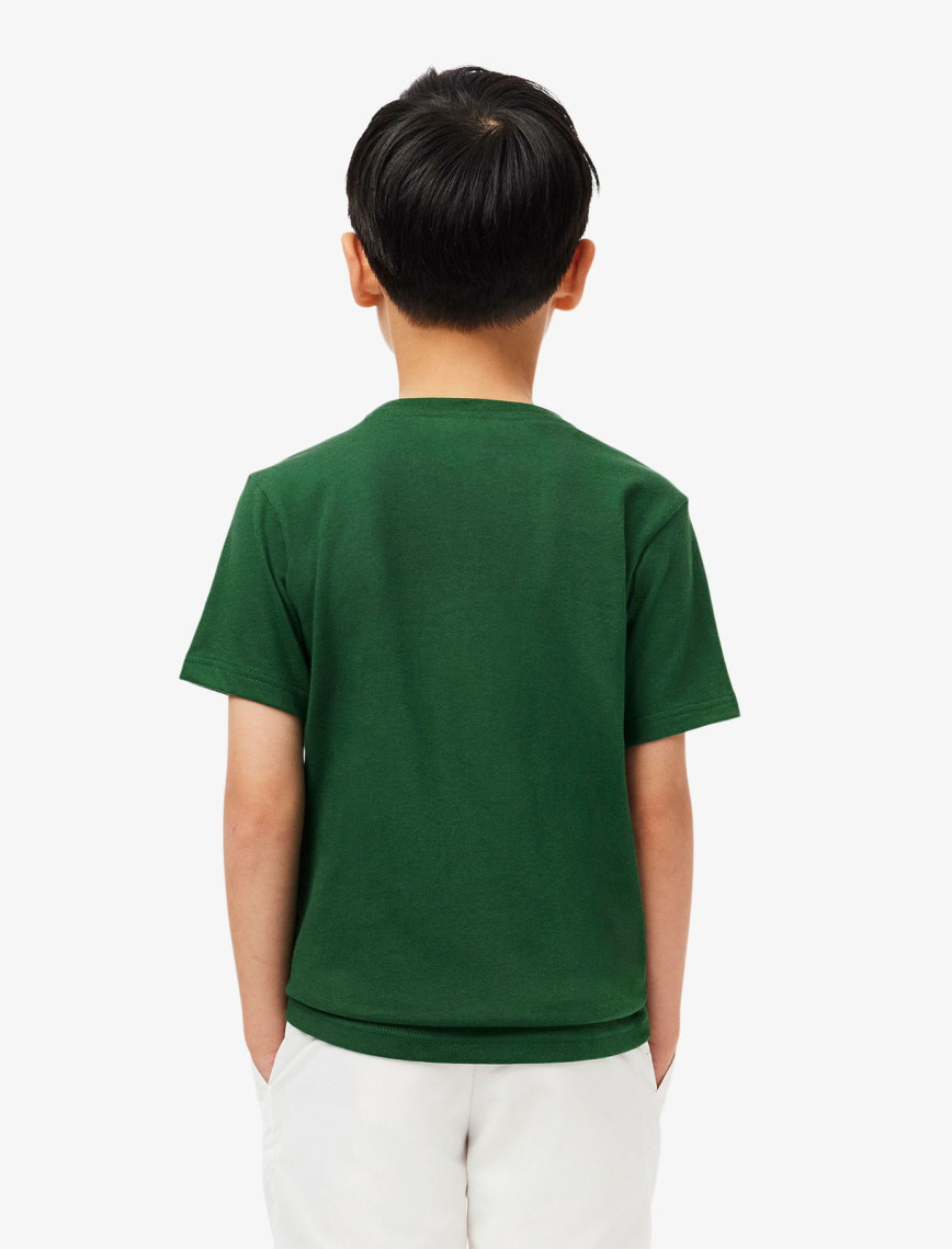 Lacoste Erkek Çocuk Bisiklet Yaka Baskılı Yeşil T-Shirt Lacoste Erkek Çocuk Bisiklet Yaka Baskılı Yeşil T-Shirt