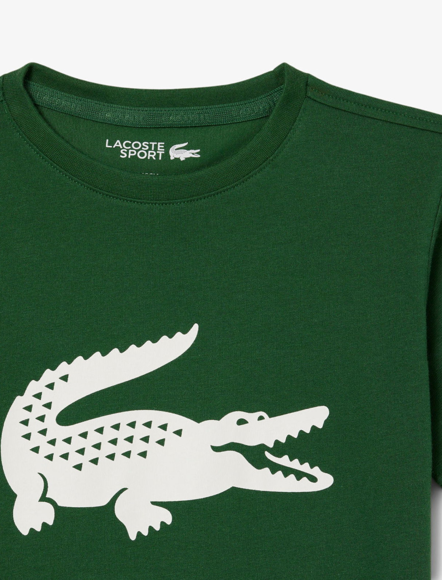 Lacoste Erkek Çocuk Bisiklet Yaka Baskılı Yeşil T-Shirt Lacoste Erkek Çocuk Bisiklet Yaka Baskılı Yeşil T-Shirt