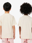 Lacoste Çocuk Bisiklet Yaka Desenli Krem T-Shirt Lacoste Çocuk Bisiklet Yaka Desenli Krem T-Shirt