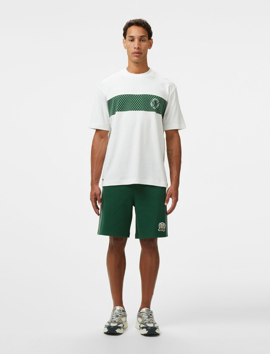 Lacoste Erkek Bisiklet Yaka Baskılı Beyaz T-Shirt Lacoste Erkek Bisiklet Yaka Baskılı Beyaz T-Shirt