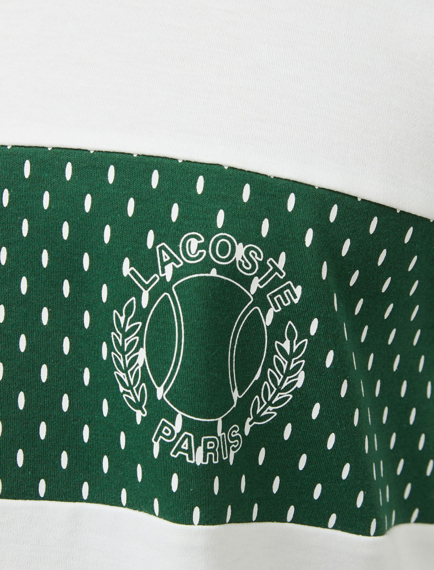 Lacoste Erkek Bisiklet Yaka Baskılı Beyaz T-Shirt Lacoste Erkek Bisiklet Yaka Baskılı Beyaz T-Shirt