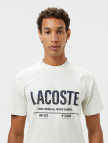 Lacoste Erkek Slim Fit Bisiklet Yaka Baskılı Beyaz T-Shirt Lacoste Erkek Slim Fit Bisiklet Yaka Baskılı Beyaz T-Shirt