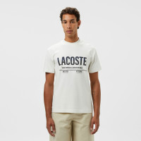 Lacoste Erkek Slim Fit Bisiklet Yaka Baskılı Beyaz T-Shirt Lacoste Erkek Slim Fit Bisiklet Yaka Baskılı Beyaz T-Shirt