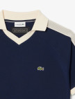 Lacoste Erkek Classic Fit Organik Pamuk Renk Bloklu Lacivert Polo