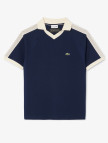 Lacoste Erkek Classic Fit Organik Pamuk Renk Bloklu Lacivert Polo