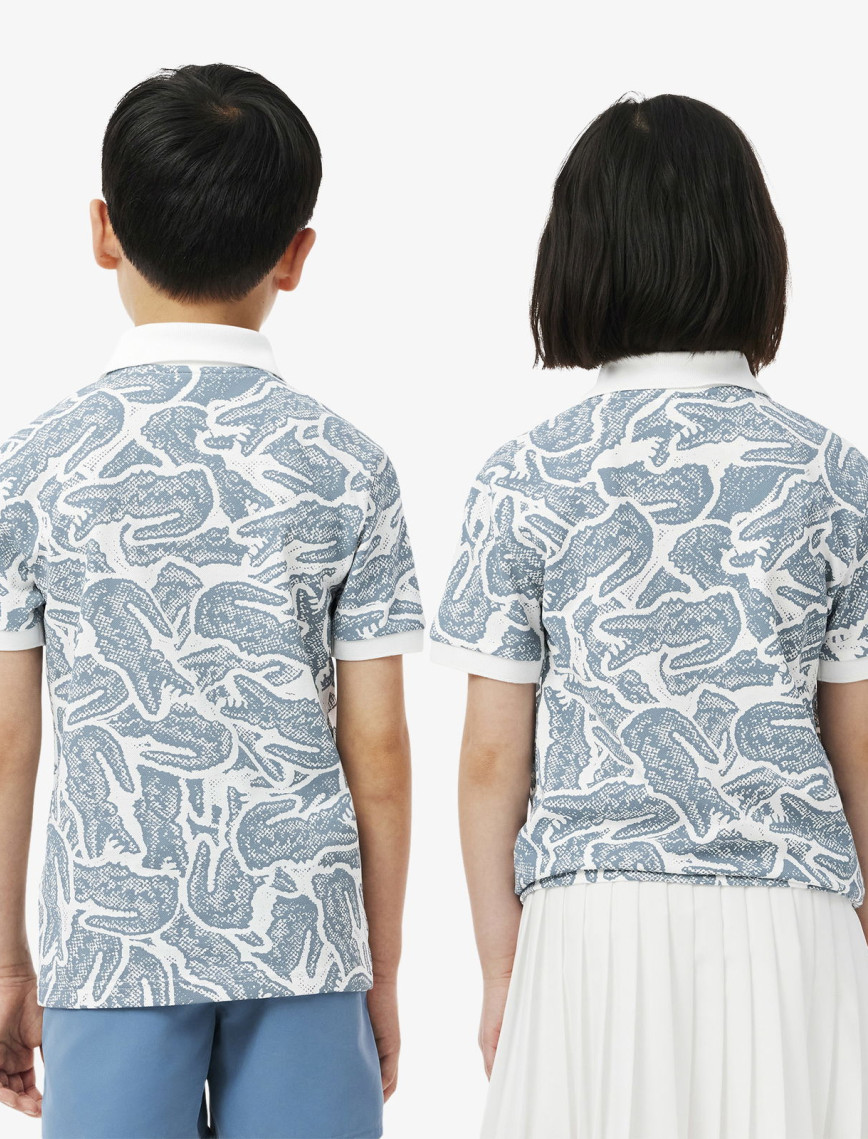 Lacoste Çocuk Baskılı Mavi Polo Lacoste Çocuk Baskılı Mavi Polo