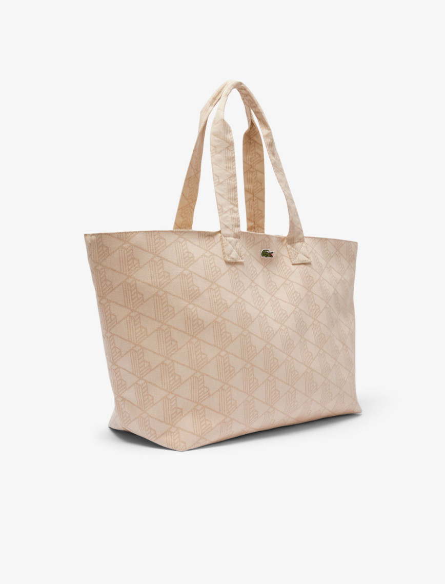 Lacoste Unisex Monogram Bej Omuz Çantası Lacoste Unisex Monogram Bej Omuz Çantası