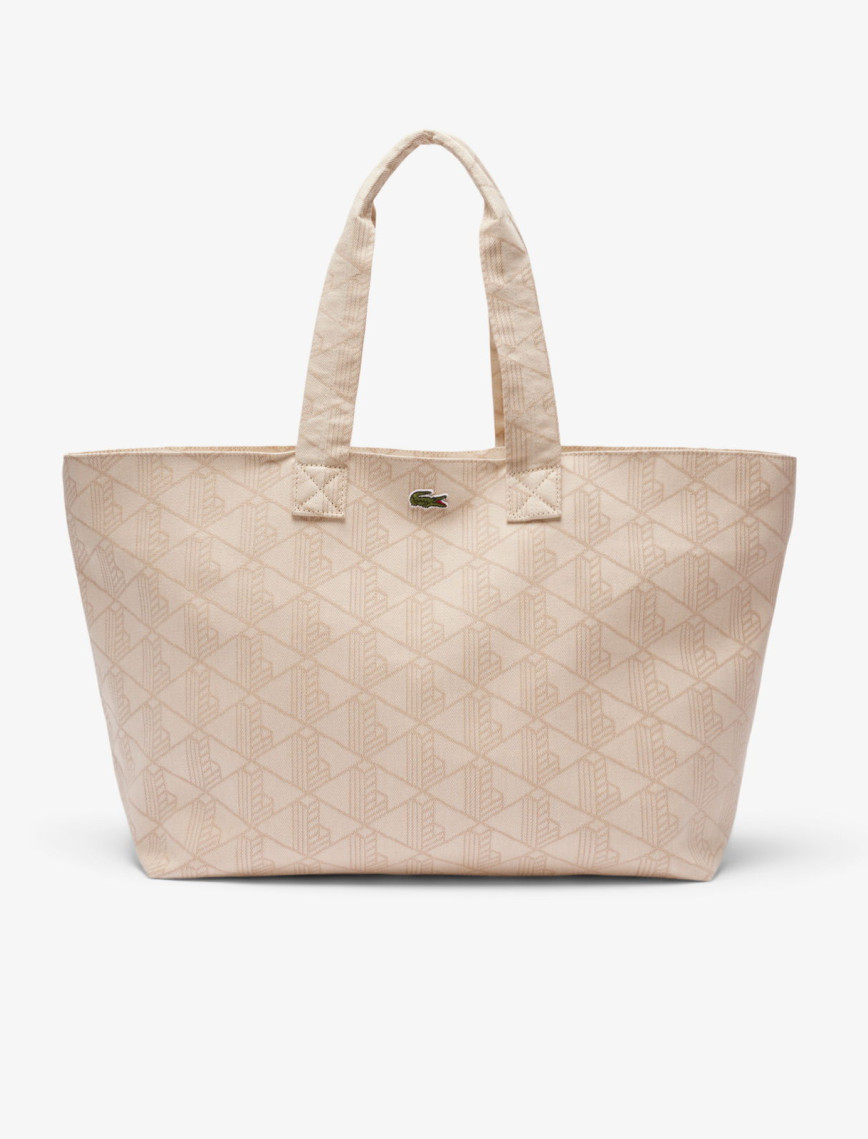 Lacoste Unisex Monogram Bej Omuz Çantası Lacoste Unisex Monogram Bej Omuz Çantası