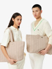 Lacoste Unisex Monogram Bej Omuz Çantası Lacoste Unisex Monogram Bej Omuz Çantası