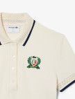 Lacoste Kadın Slim Fit Renk Bloklu Bej Polo Lacoste Kadın Slim Fit Renk Bloklu Bej Polo