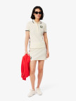 Lacoste Kadın Slim Fit Renk Bloklu Bej Polo Lacoste Kadın Slim Fit Renk Bloklu Bej Polo