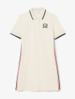 Lacoste Kadın Slim Fit Kısa Kollu Polo Yaka Renk Bloklu Krem Elbise Lacoste Kadın Slim Fit Kısa Kollu Polo Yaka Renk Bloklu Krem Elbise