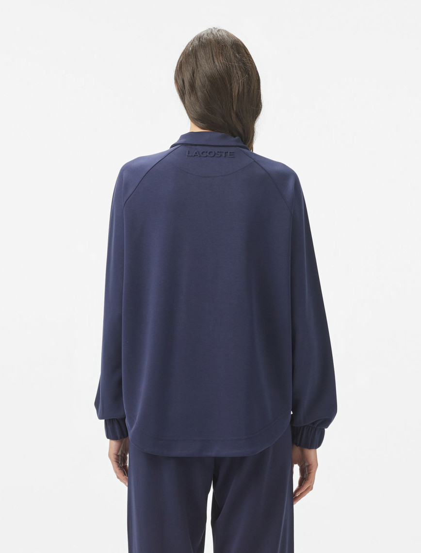 Lacoste Kadın Loose Fit Fermuarlı Lacivert Sweatshirt Lacoste Kadın Loose Fit Fermuarlı Lacivert Sweatshirt