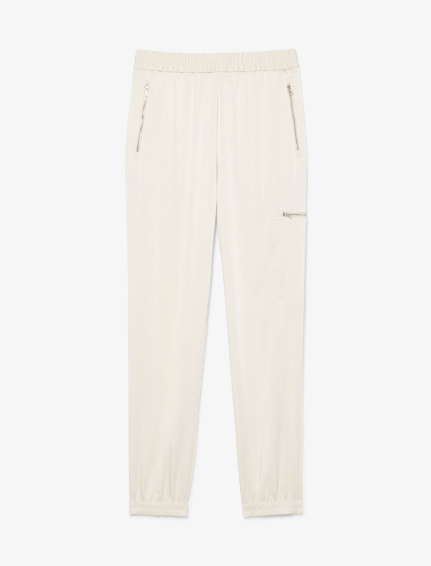 Lacoste Kadın Oversized Fit Krem Pantolon Lacoste Kadın Oversized Fit Krem Pantolon