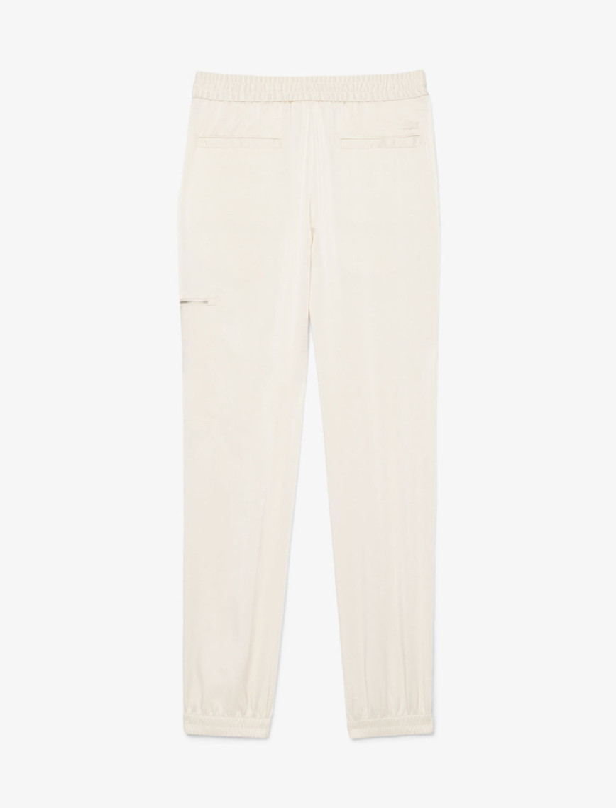 Lacoste Kadın Oversized Fit Krem Pantolon Lacoste Kadın Oversized Fit Krem Pantolon