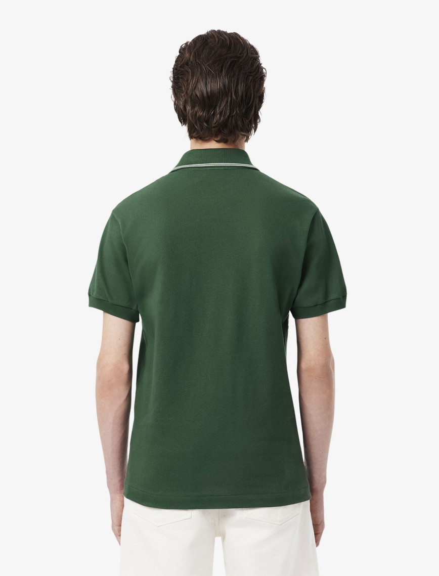 Lacoste Erkek Classic Fit Çizgili Yeşil Polo Lacoste Erkek Classic Fit Çizgili Yeşil Polo