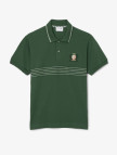 Lacoste Erkek Classic Fit Çizgili Yeşil Polo Lacoste Erkek Classic Fit Çizgili Yeşil Polo