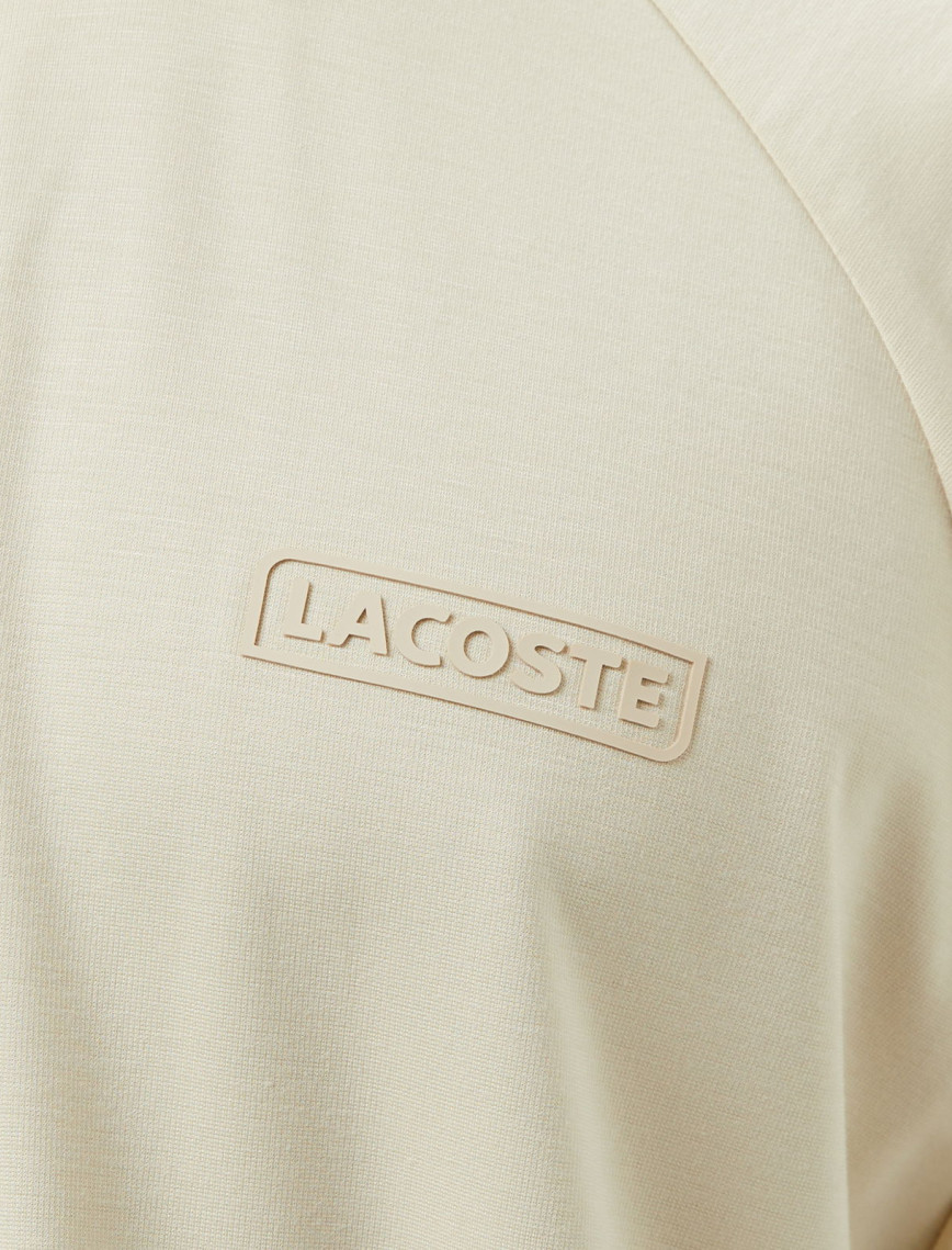 Lacoste Erkek Oversize Fit Yarım Fermuarlı Bej Polo Lacoste Erkek Oversize Fit Yarım Fermuarlı Bej Polo