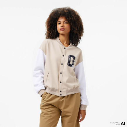 Converse Kadın Dik Yaka Bej Bomber Ceket Converse Kadın Dik Yaka Bej Bomber Ceket