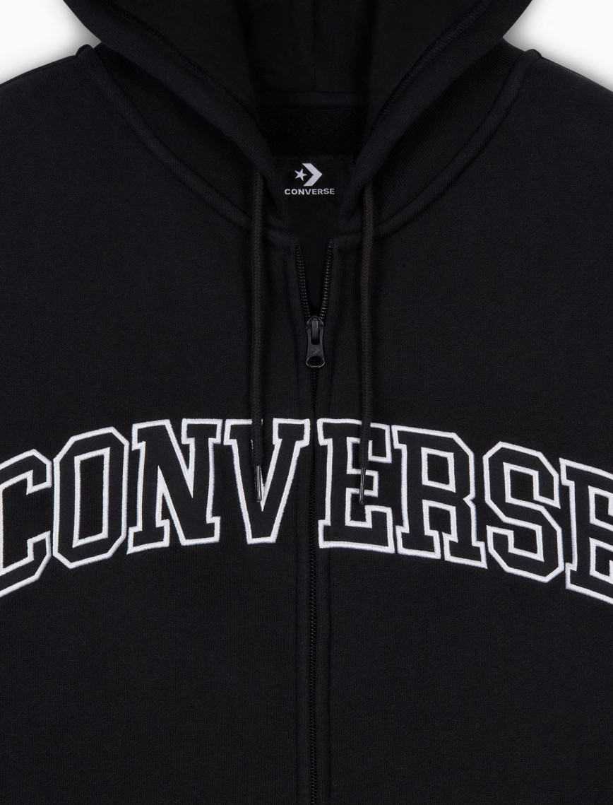 Converse Erkek Fermuarlı Siyah Hoodie Converse Erkek Fermuarlı Siyah Hoodie