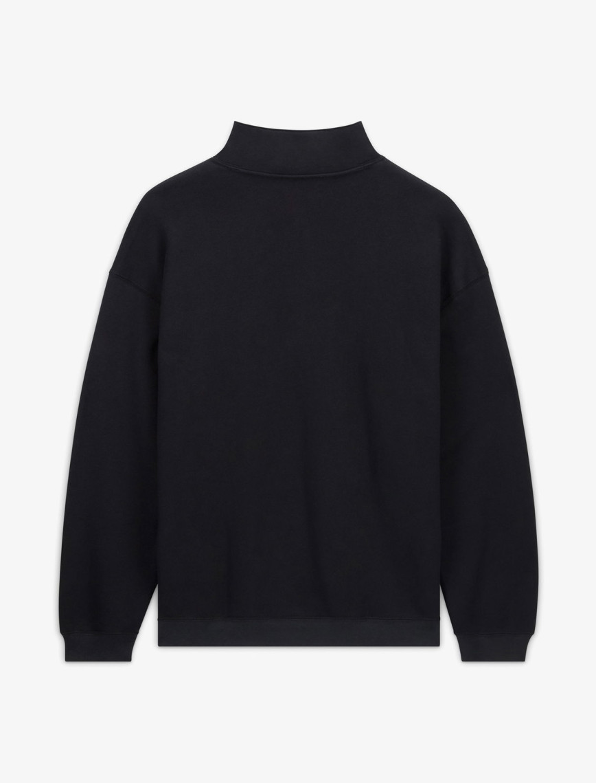 Converse Erkek Loose Fit Yarım Fermuarlı Siyah Sweatshirt Converse Erkek Loose Fit Yarım Fermuarlı Siyah Sweatshirt