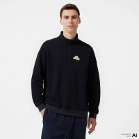 Converse Erkek Loose Fit Yarım Fermuarlı Siyah Sweatshirt Converse Erkek Loose Fit Yarım Fermuarlı Siyah Sweatshirt