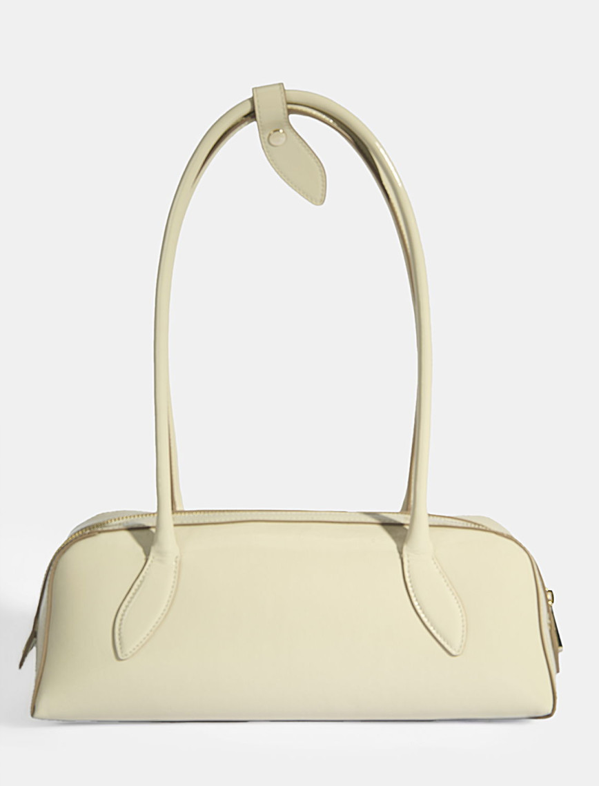 Limited Edition Bej Kadın Yaprak Detaylı Deri Omuz Çantası Limited Edition Bej Kadın Yaprak Detaylı Deri Omuz Çantası