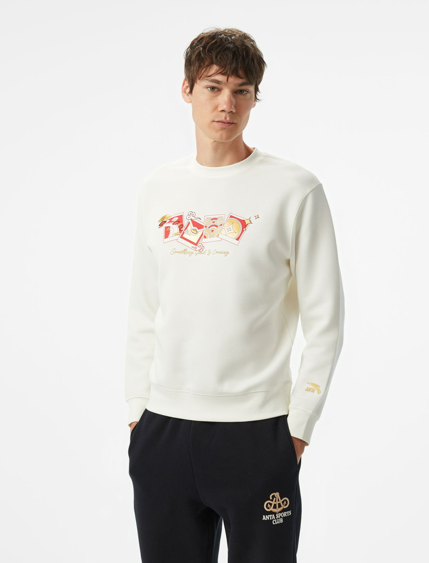 Anta CNY Good Luck Erkek Kırmızı Sweatshirt Anta CNY Good Luck Erkek Kırmızı Sweatshirt