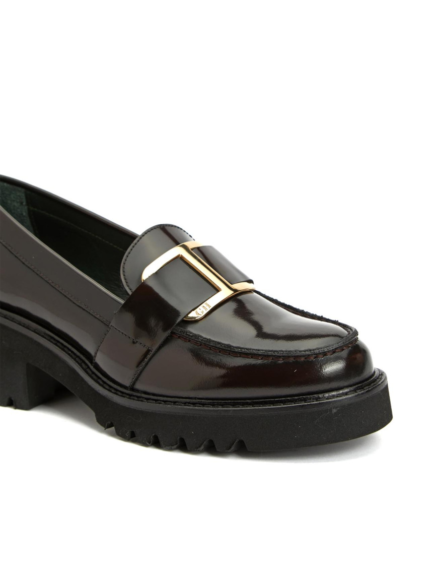 George Hogg Icons Kadın Kahverengi Tokalı Deri Loafer