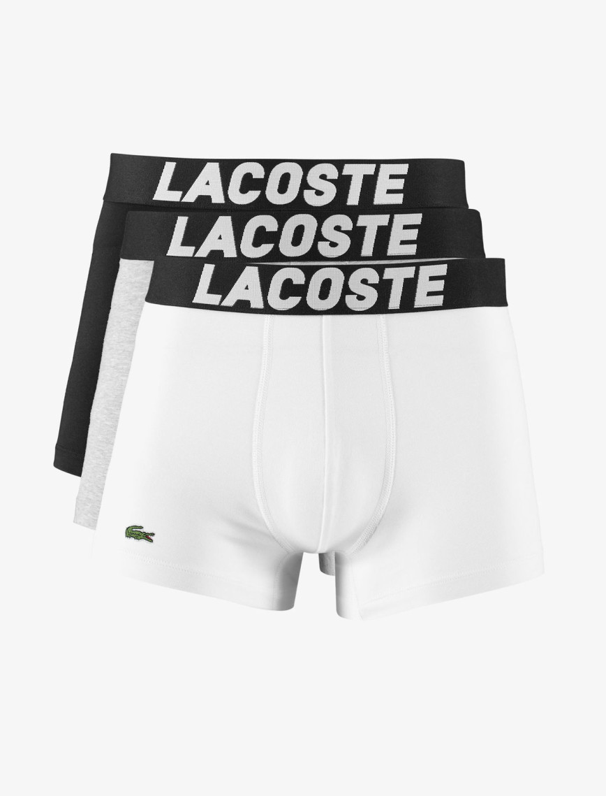 Lacoste Classic Erkek Baskılı 3'lü Renkli Boxer Lacoste Classic Erkek Baskılı 3'lü Renkli Boxer