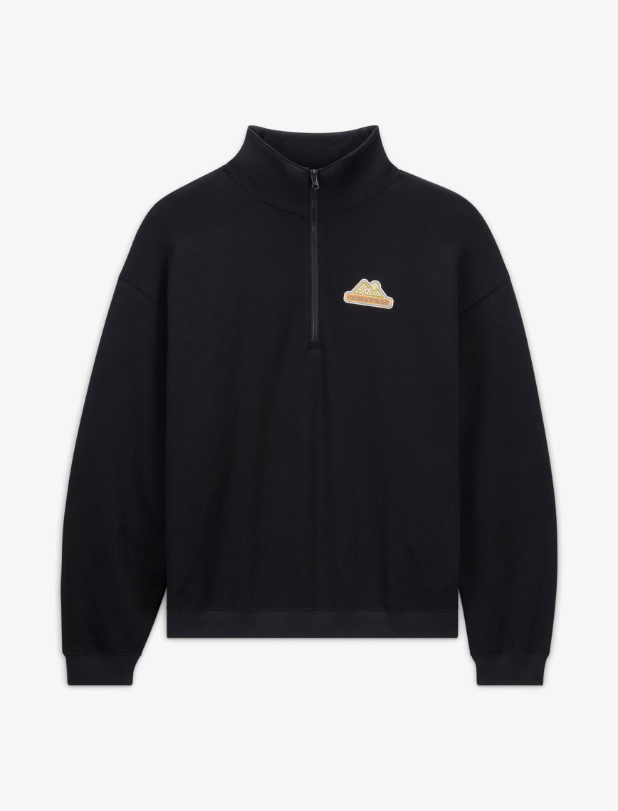 Converse Erkek Loose Fit Yarım Fermuarlı Siyah Sweatshirt Converse Erkek Loose Fit Yarım Fermuarlı Siyah Sweatshirt