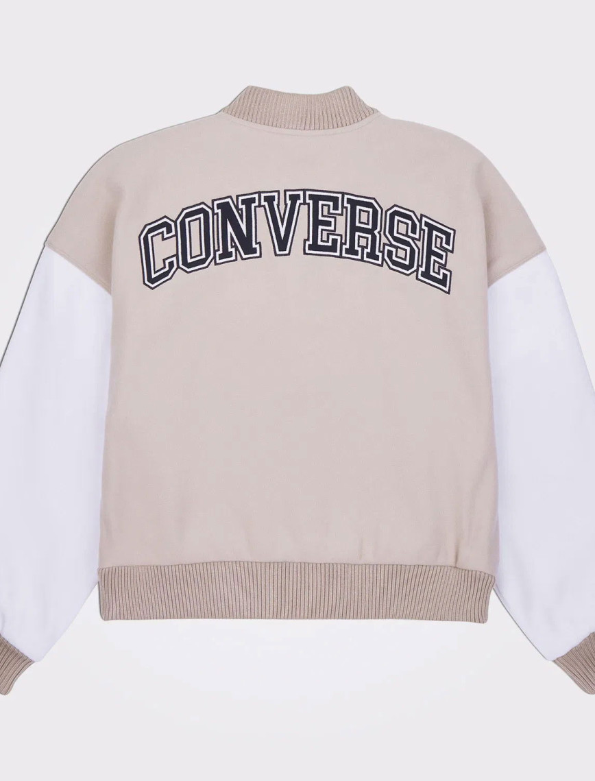 Converse Kadın Dik Yaka Bej Bomber Ceket Converse Kadın Dik Yaka Bej Bomber Ceket