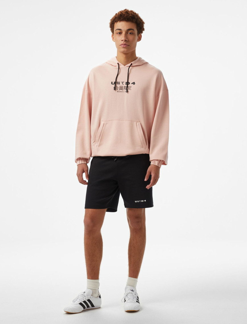 UNITED4 Oversize Unisex Pembe Sweatshirt UNITED4 Oversize Unisex Pembe Sweatshirt