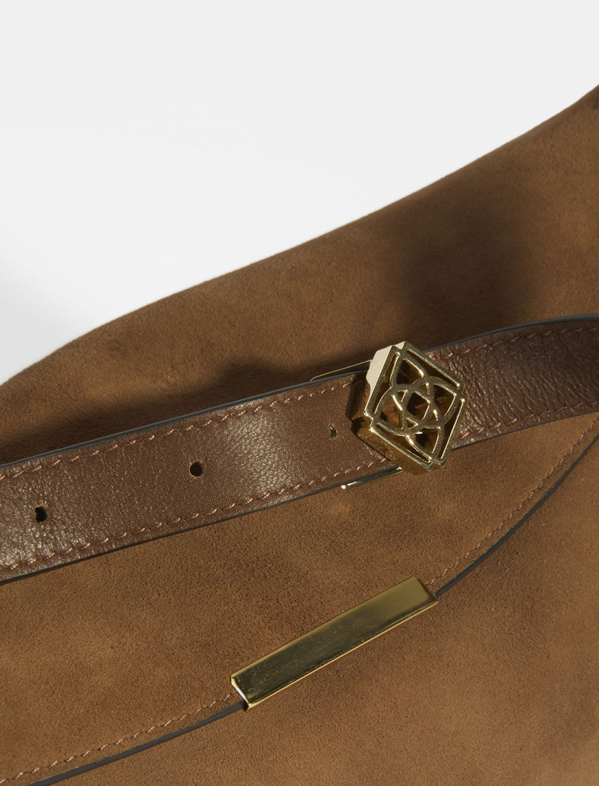 Kadın Taba Süet Omuz Çantası Kadın Taba Süet Omuz Çantası