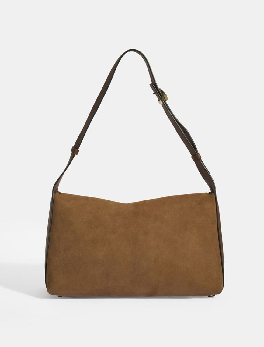 Kadın Taba Süet Omuz Çantası Kadın Taba Süet Omuz Çantası