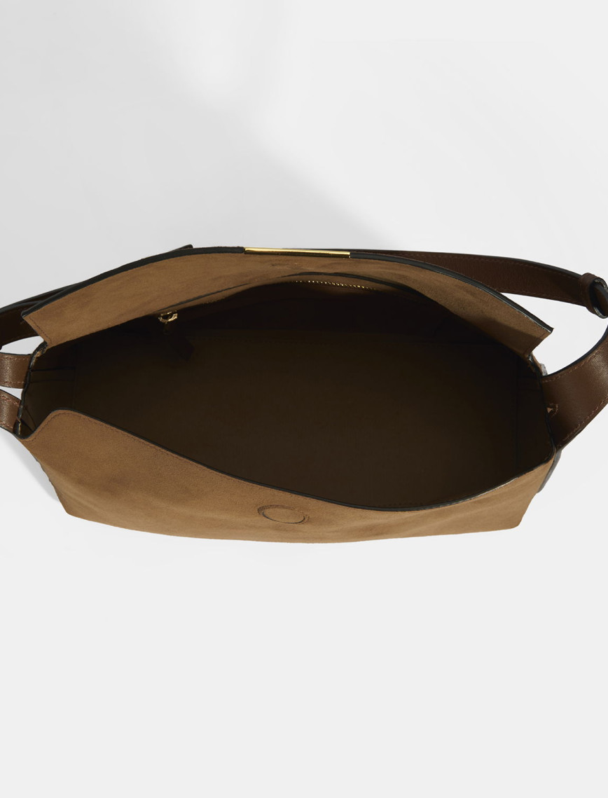 Kadın Taba Süet Omuz Çantası Kadın Taba Süet Omuz Çantası