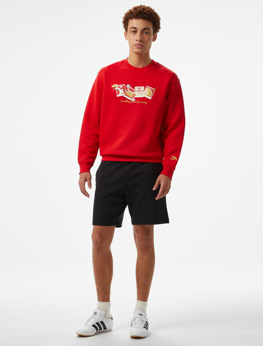 Anta CNY Good Luck Erkek Kırmızı Sweatshirt Anta CNY Good Luck Erkek Kırmızı Sweatshirt