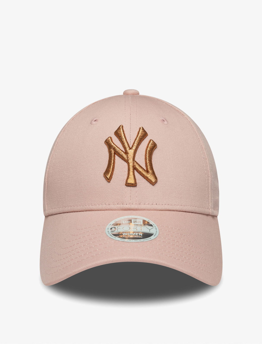 New Era Metallic 9Forty New York Yankees Kadın Pembe Şapka New Era Metallic 9Forty New York Yankees Kadın Pembe Şapka