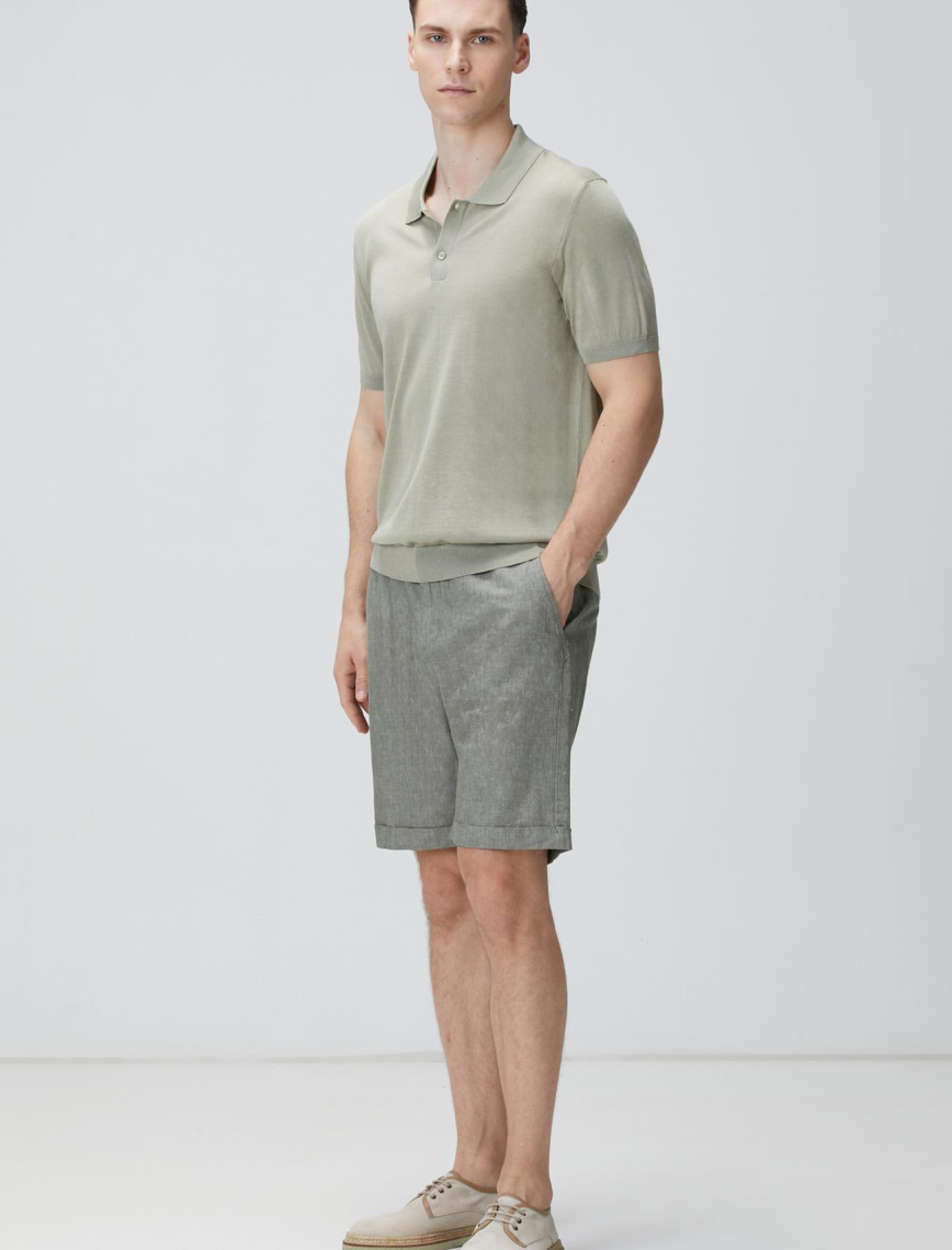 Network Erkek Limited Haki İpek Karışımlı Triko Kazak Network Erkek Limited Haki İpek Karışımlı Triko Kazak