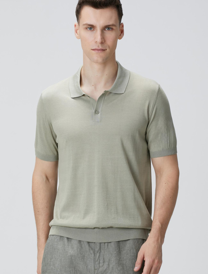 Network Erkek Limited Haki İpek Karışımlı Triko Kazak Network Erkek Limited Haki İpek Karışımlı Triko Kazak