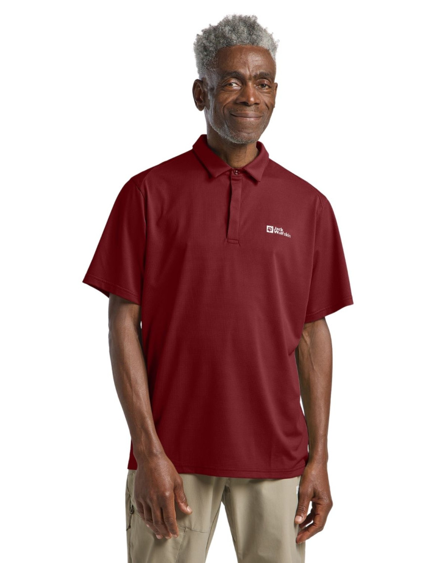 Jack Wolfskin Delgami Erkek Yeşil Polo Tişört