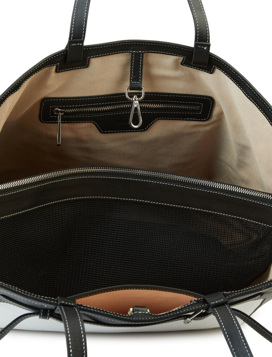 Network Kadın Bej Siyah Deri Çanta Network Kadın Bej Siyah Deri Çanta