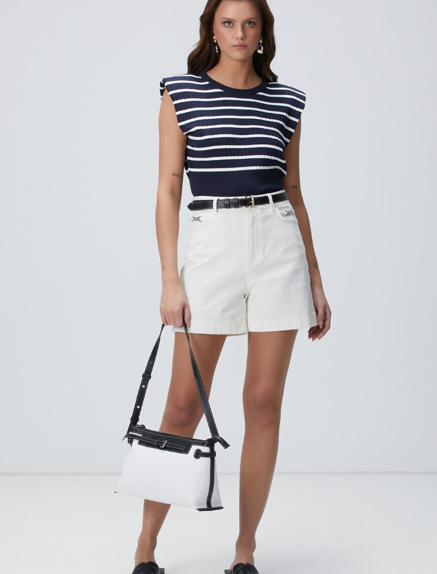 Network Kadın Bej Siyah Deri Çanta Network Kadın Bej Siyah Deri Çanta