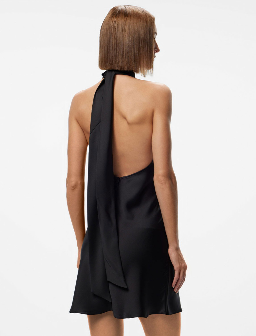 Fabby Halter Mini Kadın Siyah Elbise Fabby Halter Mini Kadın Siyah Elbise