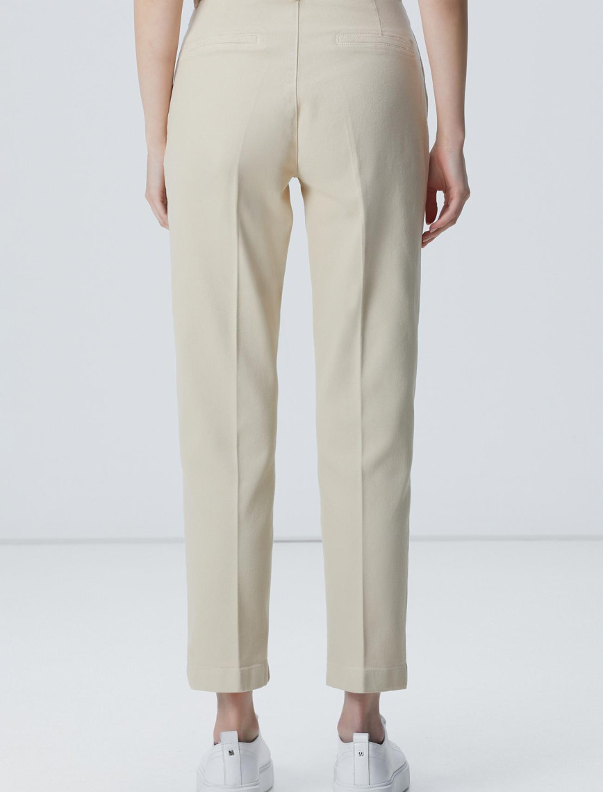 Network Kadın Bej Basic Casual Denim Pantolon Network Kadın Bej Basic Casual Denim Pantolon