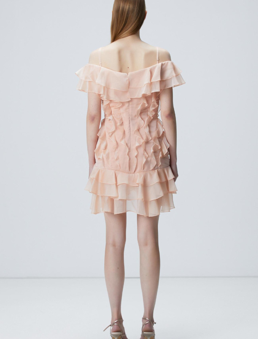 Network Kadın Somon Mini Abiye Elbise Network Kadın Somon Mini Abiye Elbise